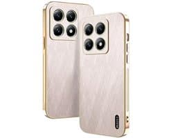 Dailygoods- Beschermhoes Ultradun - Siliconen/Leer - Schokbestendig - Elegant/Luxe - Compatibel met Oppo Reno15 Pro 5G - 1ste Klasse Kwaliteit - Telefoonhoes