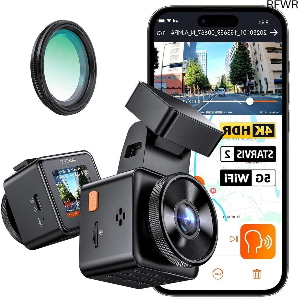 Mini Auto Camera - Rijcamera Recorder - Veilige Rit Registratie - 4K Nachtzicht Beeld - 1.54 Inch Scherm - Zwart — afbeelding 1