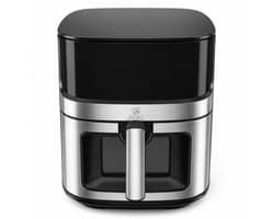 Royal Swiss® Airfryer XL 8L – Heteluchtfriteuse – Air Fryer 1500W – Touchscreen Frituurtoestel PFAS-vrij – Grijs