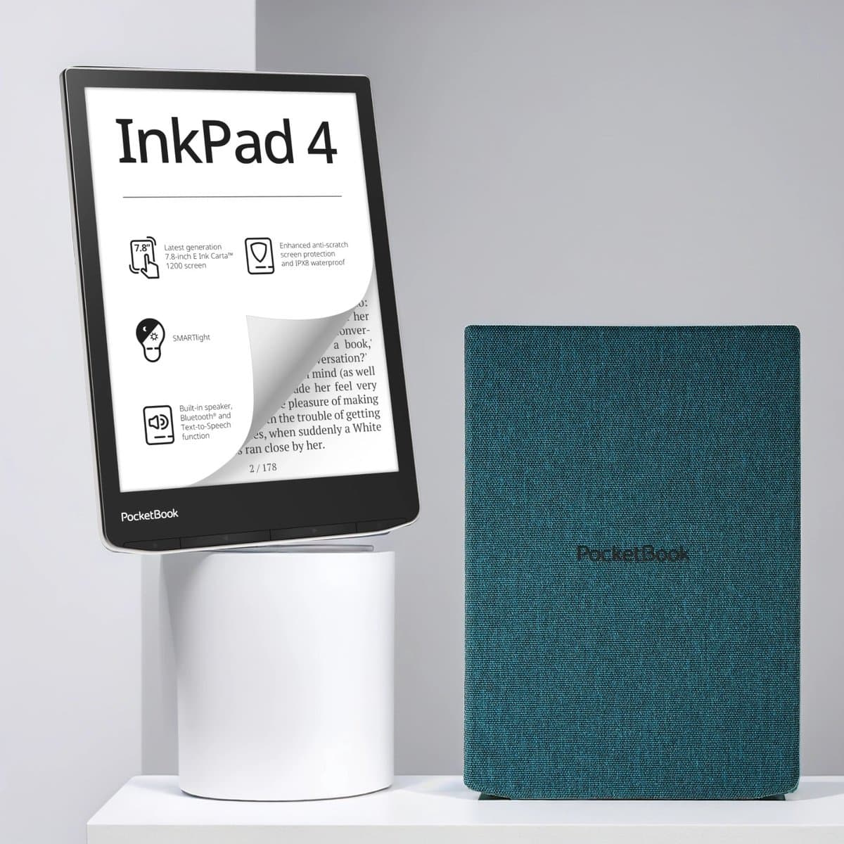 PocketBook InkPad 4 + Groene (Sea Green) Flip Cover - Voordeelbundel — afbeelding 1