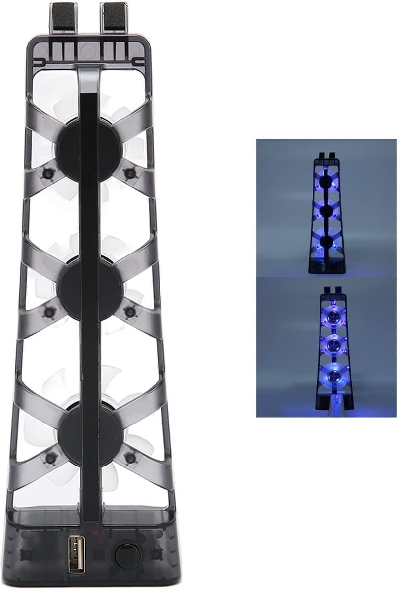 Dailygoods - Dailygoody - PS5-accessoires - Koelventilator - Efficiënte gameconsole-koeler - Laag geluidsniveau - Met LED-licht - Geschikt voor PS5 - Disc en digit. — afbeelding 1