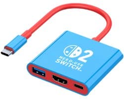 Docking Station geschikt voor Nintendo Switch , Nintendo Switch OLED & Nintendo Switch 2 dock - hdmi switch - usb c dock - usb switch dock