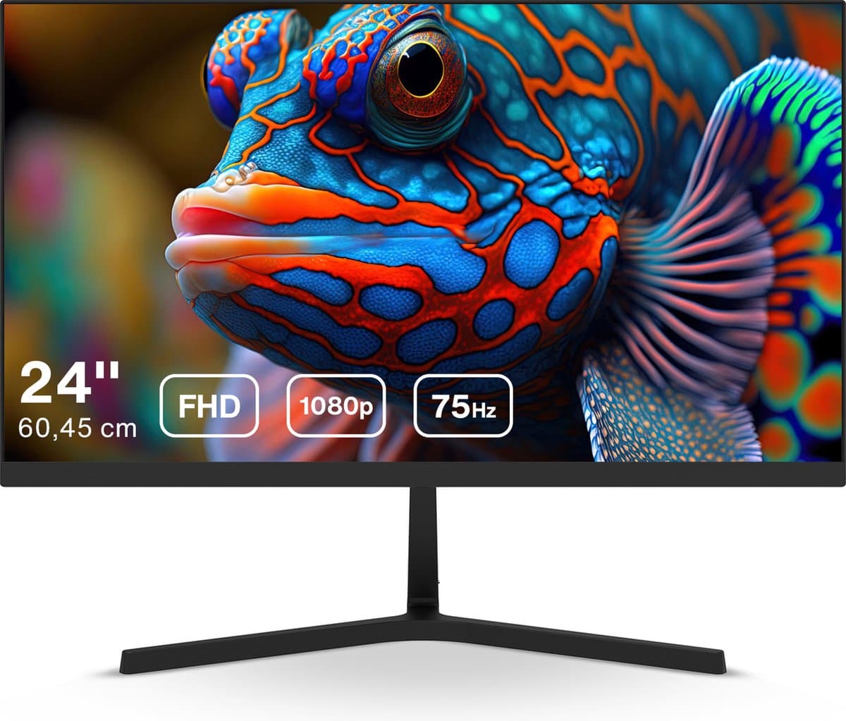 Dahua LM24-B201S - Full HD IPS Monitor - 75 Hz - 24 inch - Inclusief HDMI kabel — afbeelding 1