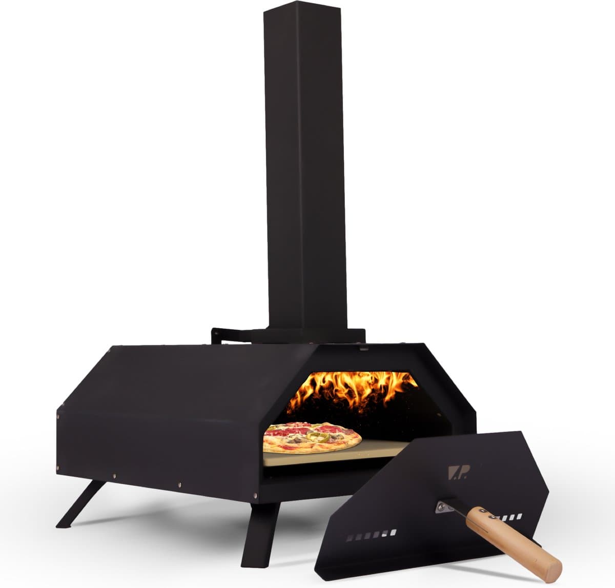 V.P. Pizza Pellet Oven - Houtgestookte Pizza Oven - Pizza Bbq - Pizzaoven - Voor Buiten - Steenoven — afbeelding 1