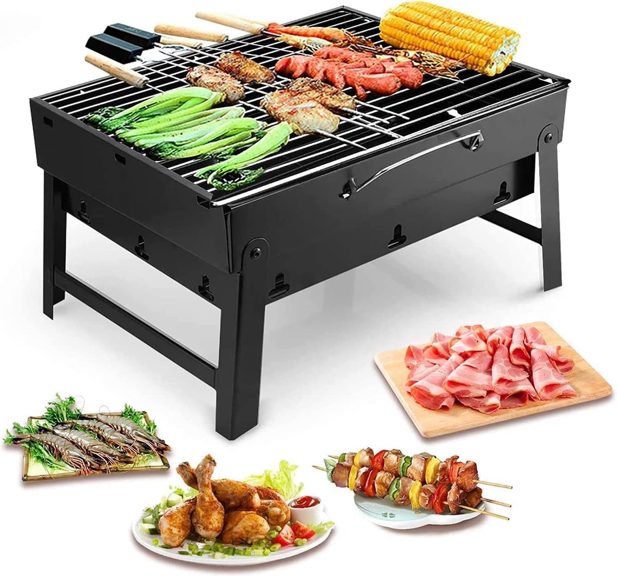 StayPowered BBQ - Draagbare Inklapbare Campingbarbecue - Draagbaar - Roestvrij - Geniet overal van de Perfecte Grillervaring! - Levering Sneller dan Aangegeven! — afbeelding 1