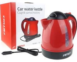AMiO Waterkoker Auto Koffiezetter Kan (12v/150w) Rood met Autostekker Sigarettenaanstekerplug