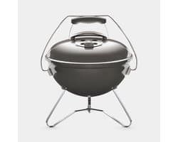 Weber Smokey Joe® Premium - Ø 37 cm Grillrooster - Houtskoolbarbecue - Smoke Grey - Tuck-N-Carry Dekselvergrendeling - Gesloten ketel voor asopvang - Ventilatierooster in deksel - Stabiel frame met 3 poten - Draagbeugel