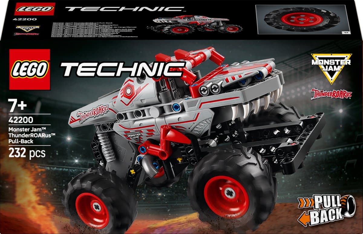 Lego Technic 42200 Monster JAM Thunderroarus Pull-back Bouwstenen — afbeelding 1