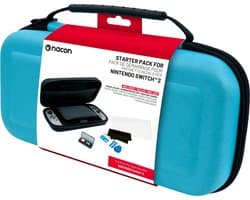 Stevige Beschermhoes Maat L voor Nintendo Switch 2 - Starterpack - Blauw
