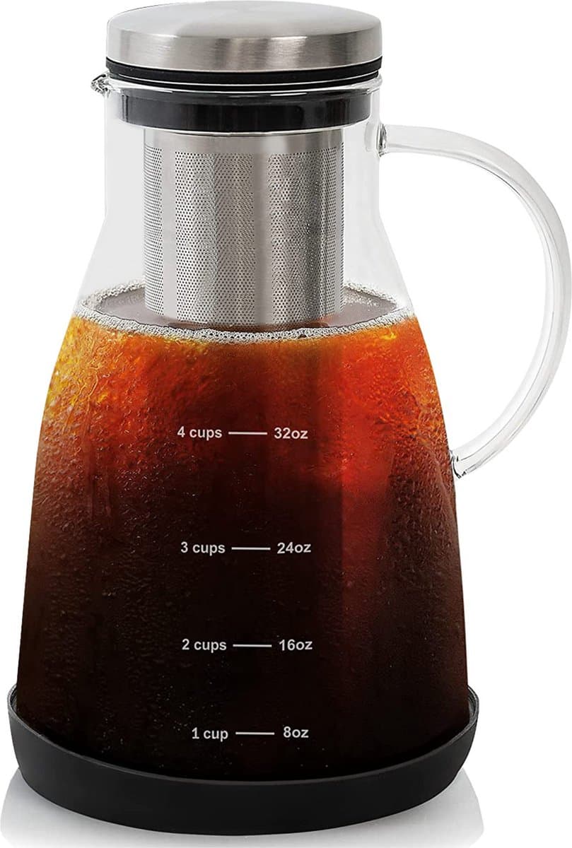 Cold Brew Koffie Maker - Slow Coffee - Borosilicaat Glas - 0.9 Liter - Uitneembare Filter — afbeelding 1