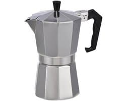 Percolator espresso koffiemaker - 300 ml - aluminium - voor 6 kopjes - Koffiezetapparaat - Italiaanse koffiezetter