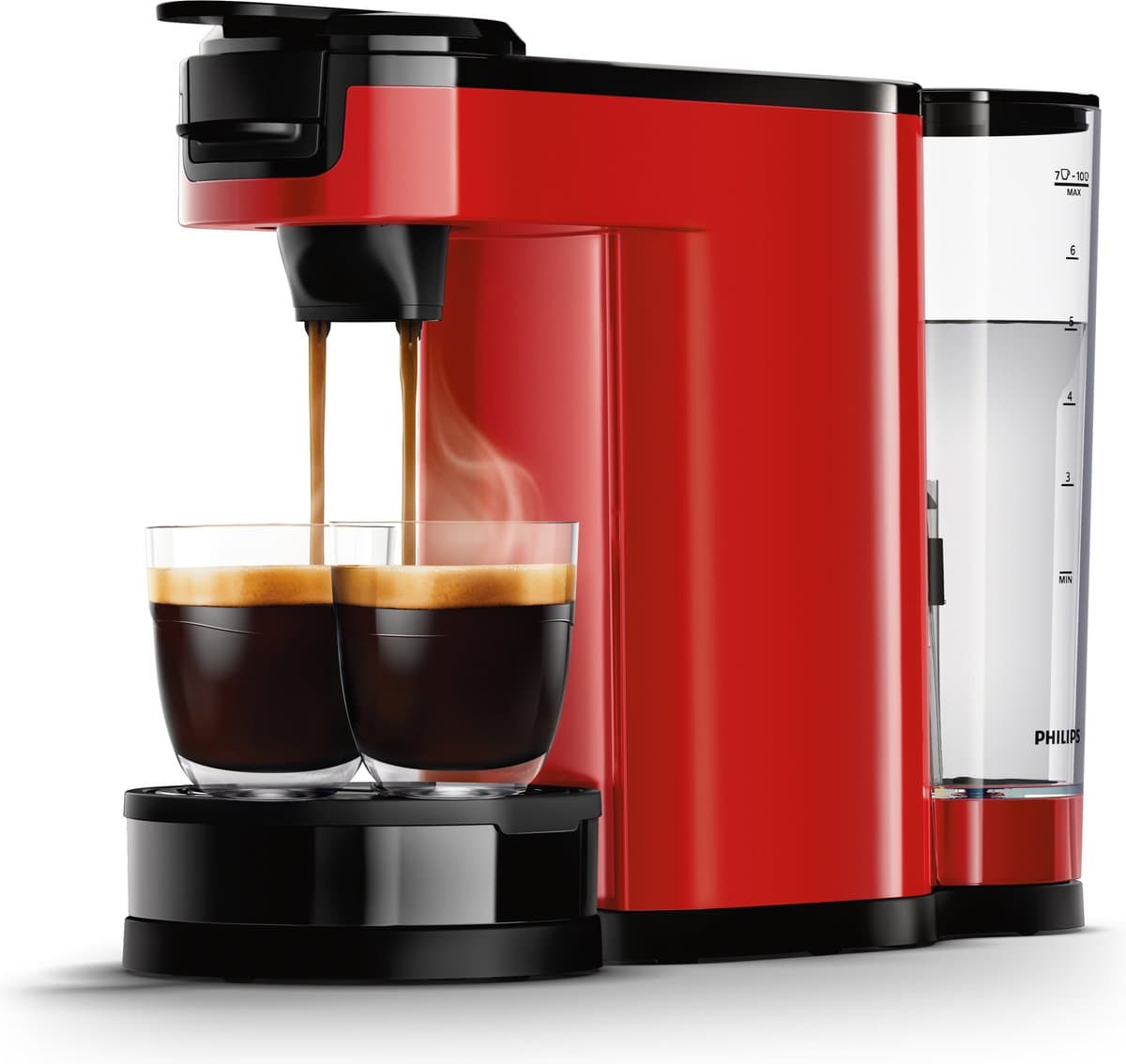 Philips Senseo Switch Koffiemachine HD6592/84 - Pad- en Filterkoffiezetapparaat - Automatische Uitschakeling - Instelbare Intensiteit - Incl Thermische Kan - Rood — afbeelding 1