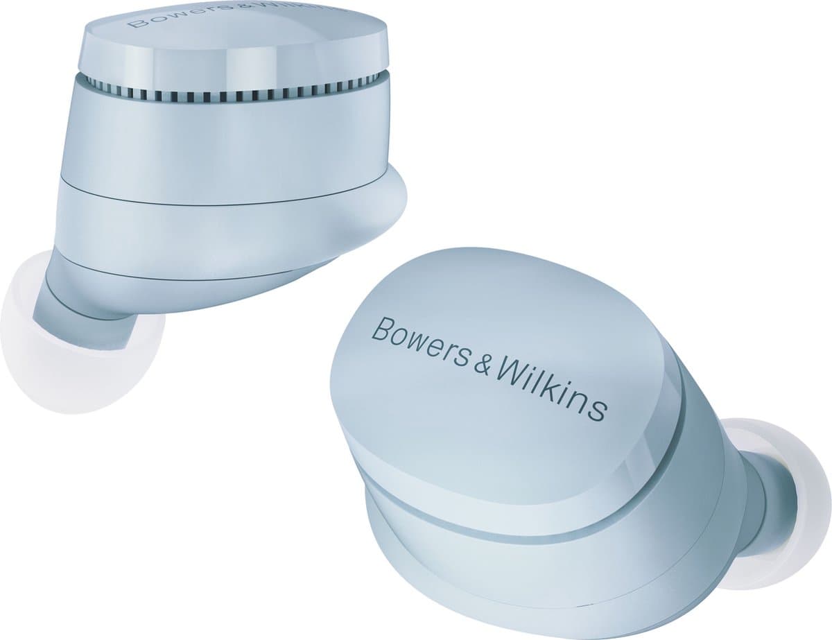 Bowers & Wilkins Pi6 Bluetooth Oordopjes met Noise Cancelling, Kristalhelder geluid, 8 + 16 uur batterijduur, Glacier Blue — afbeelding 1
