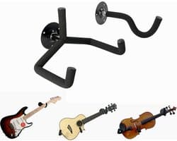 Geschikt voor Ukelele/Bas/Viool Hanger - Muurbevestiging - Slatwall Horizontale Elektrische Gitaarhouder - Basstandaard Rack Haak - Schuine gitaarhanger - Gitaarhouder voor muur