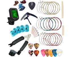 Bolke® - gitaarsnaren - nylon gitaarsnaren akoestische gitaar - plectrum - gitaar stemapparaat - gitaaraccesoires - gitaar stemmer - capo - complete set!
