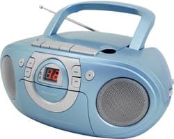 Soundmaster SCD5100BL - Boombox met FM-radio, CD- en cassettespeler, blauw