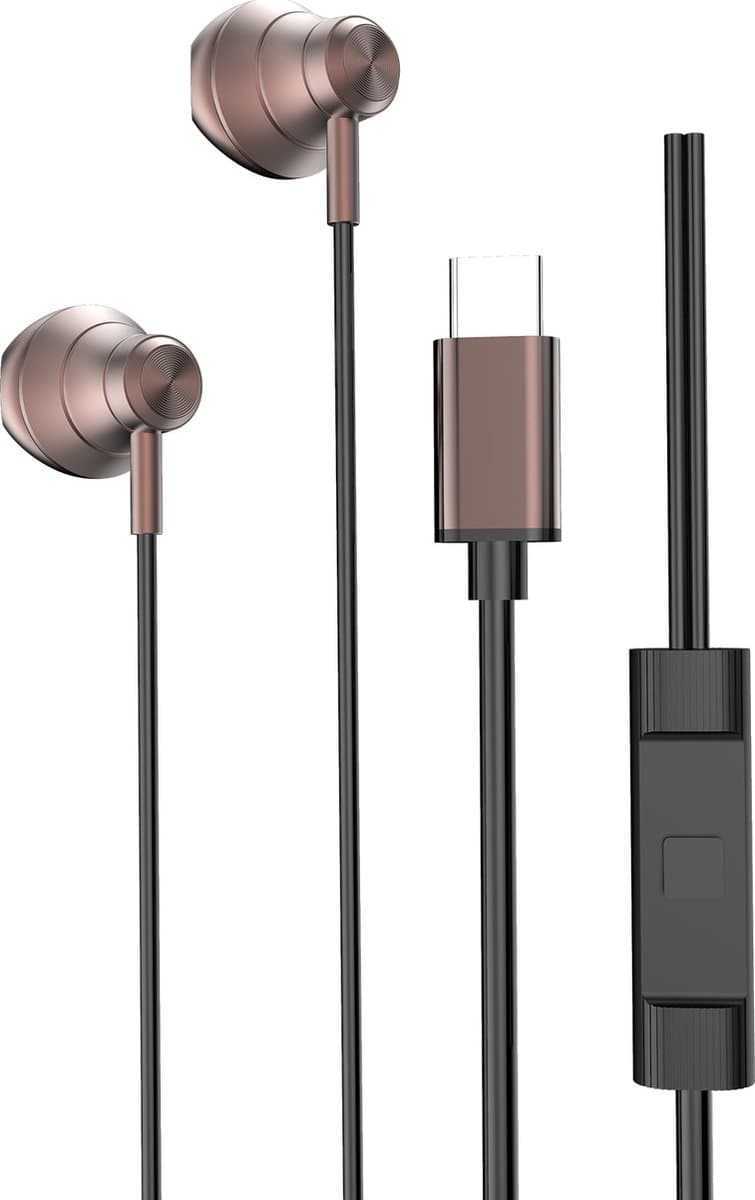 Oortjes met Draad USB C Zwart 711 - USB-C Aansluiting - In-Ear Oordopjes met Draad - Bedrade Oortjes — afbeelding 1
