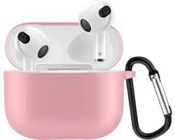 Cazy hoesje geschikt voor Airpods 3 - Siliconen Hoesje - Roze