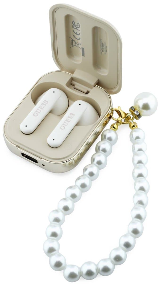 Guess oortjes met parel armband - TWS Bluetooth - Beige — afbeelding 1