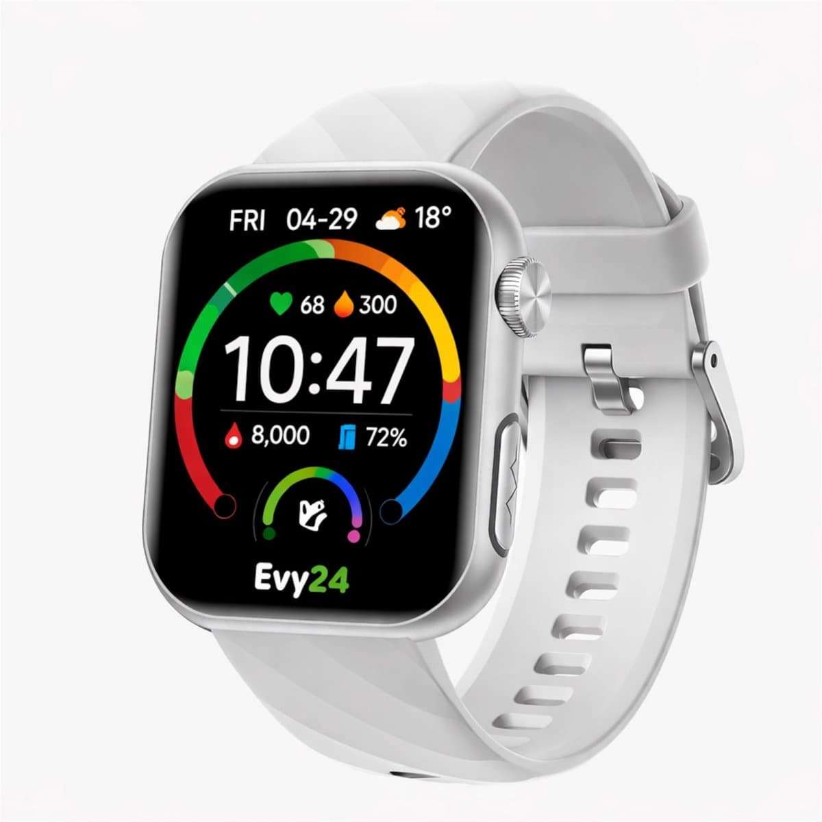 Evy24 Smartwatch AMOLED L2 - Sporthorloge Dames en Heren - 1.97 Inch Smartwatch - Bluetooth Bellen - ECG - Hartslagmeter - SpO2 Meter - 110+ Sportmodi - 5ATM Waterdicht - Android & iPhone — afbeelding 1
