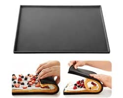 Siliconen bakmat voor cakedeeg - 30*40*0,8 cm - Bakmat voor Zwitserse rol - Deegmat - Ovenbakmat - Bakmat voor airfryer - Bakmat - Voor het uitrollen van deeg - Flexibel met opstaande randen - Kneedmat - Rechthoekige bakmat - Geschikt voor het bakken