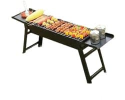 Outdoor BBQ Camping Grill - Houtskoolbarbecue - Draagbaar - Uitklapbaar - Smoker barbecue - Compact Koken - Picknick Barbecue