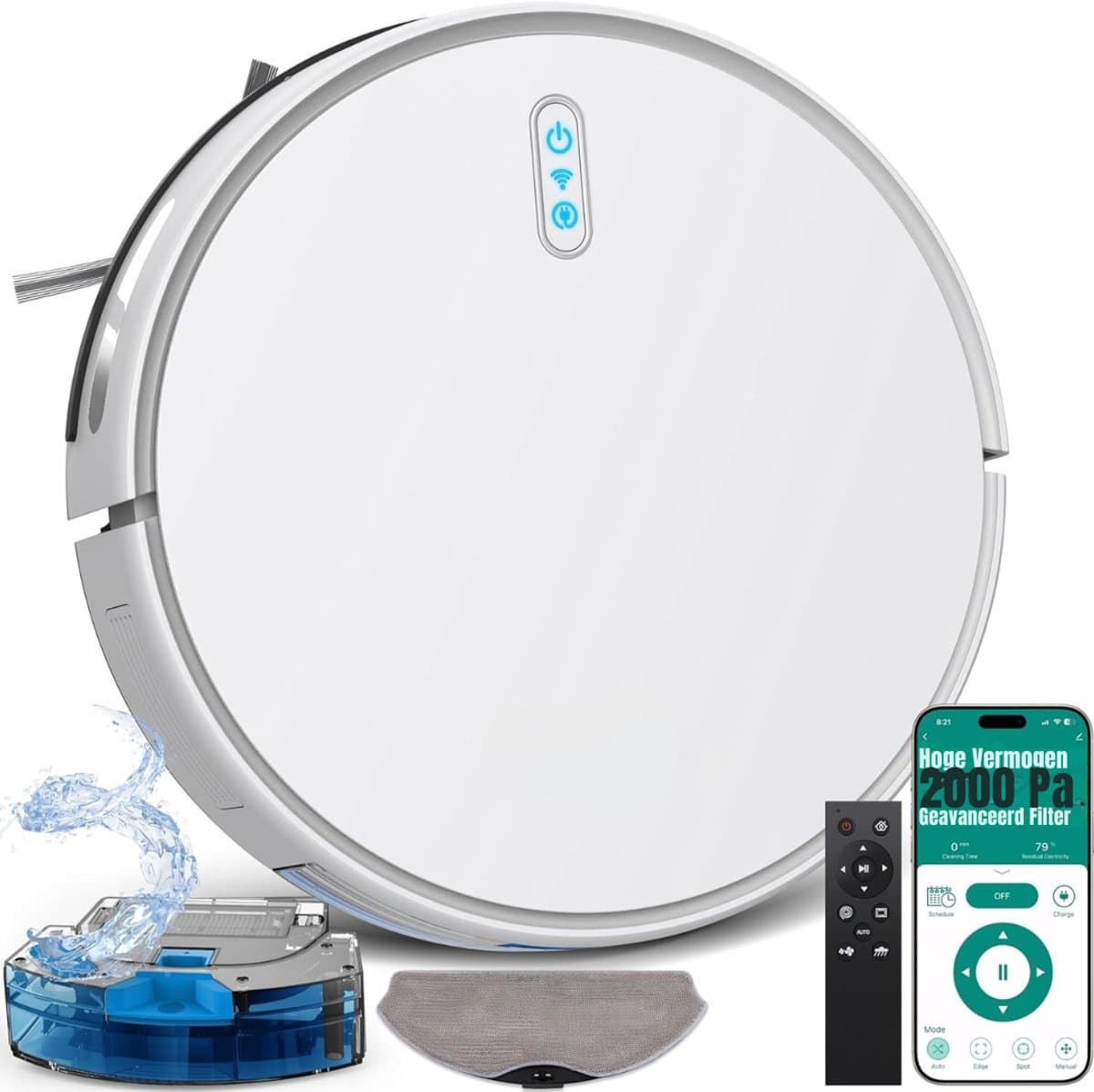 Core® Robotstofzuiger huisdieren - Robotstofzuiger - Stofzuiger - Wit - 31cm x 31cm x 8cm — afbeelding 1