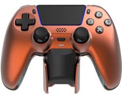 Deltaco Gaming Draadloze Pro Controller + Oplaadstation - Hall-Effect - Oranje/Koper - PS5/PC/Mobile
