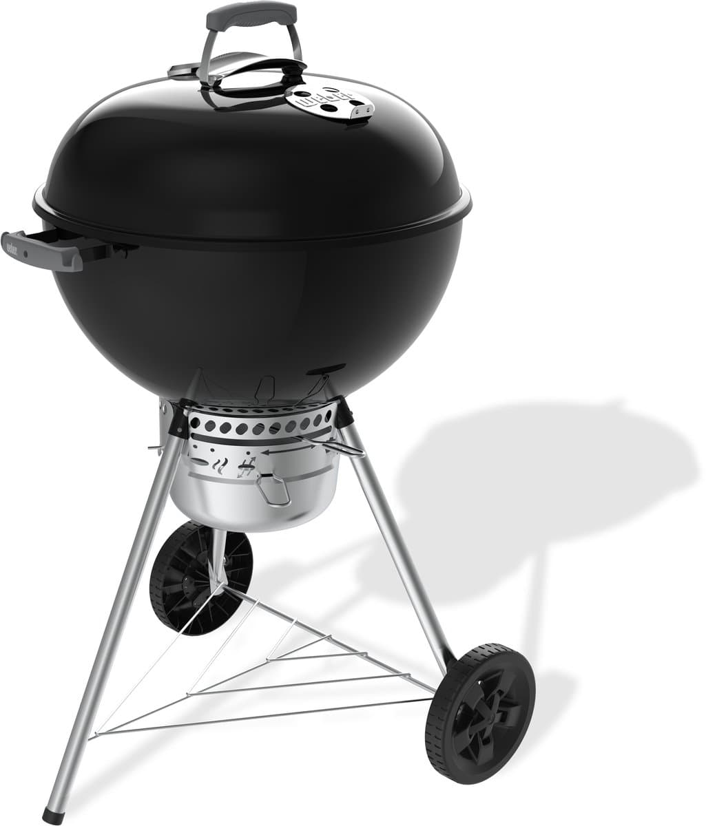 Weber Original Kettle Premium - Ø 57 cm grillrooster - Houtskoolbarbecue - Zwart - Gesloten asopvangbak - One-Touch Reinigingssysteem - 2 Duurzame, weerbestendige wielen - Dekselthermometer - Kras- en roestbestendig - Geschikt voor Gourmet BBQ System — afbeelding 1