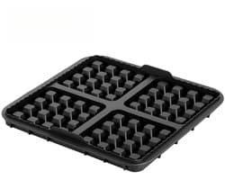 Airfryer-accessoires, wafelvorm, bakplaat, vierkante cakevorm bakplaat, keuken bakken, geschikt voor 4,2-6,2L vierkante airfryer, 3 stuks, kleine zwarte versie