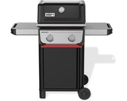 Weber Spirit E-210 - Gasbarbecue - Zwart - 2 Branders met 7,8 kW vermogen - Porselein geëmailleerde gietijzeren grillrooster - 2 Zijtafels - 2 Duurzame wielen - Kast met deur