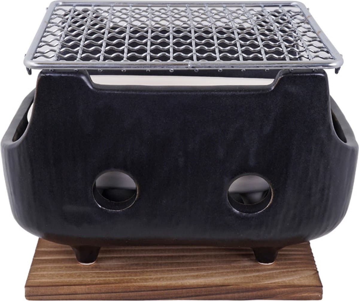 Konro Grill - Bizen Black 18,5cm - Shichirin - Yakitori Grill - Japanse Barbecue - Hibachi BBQ — afbeelding 1
