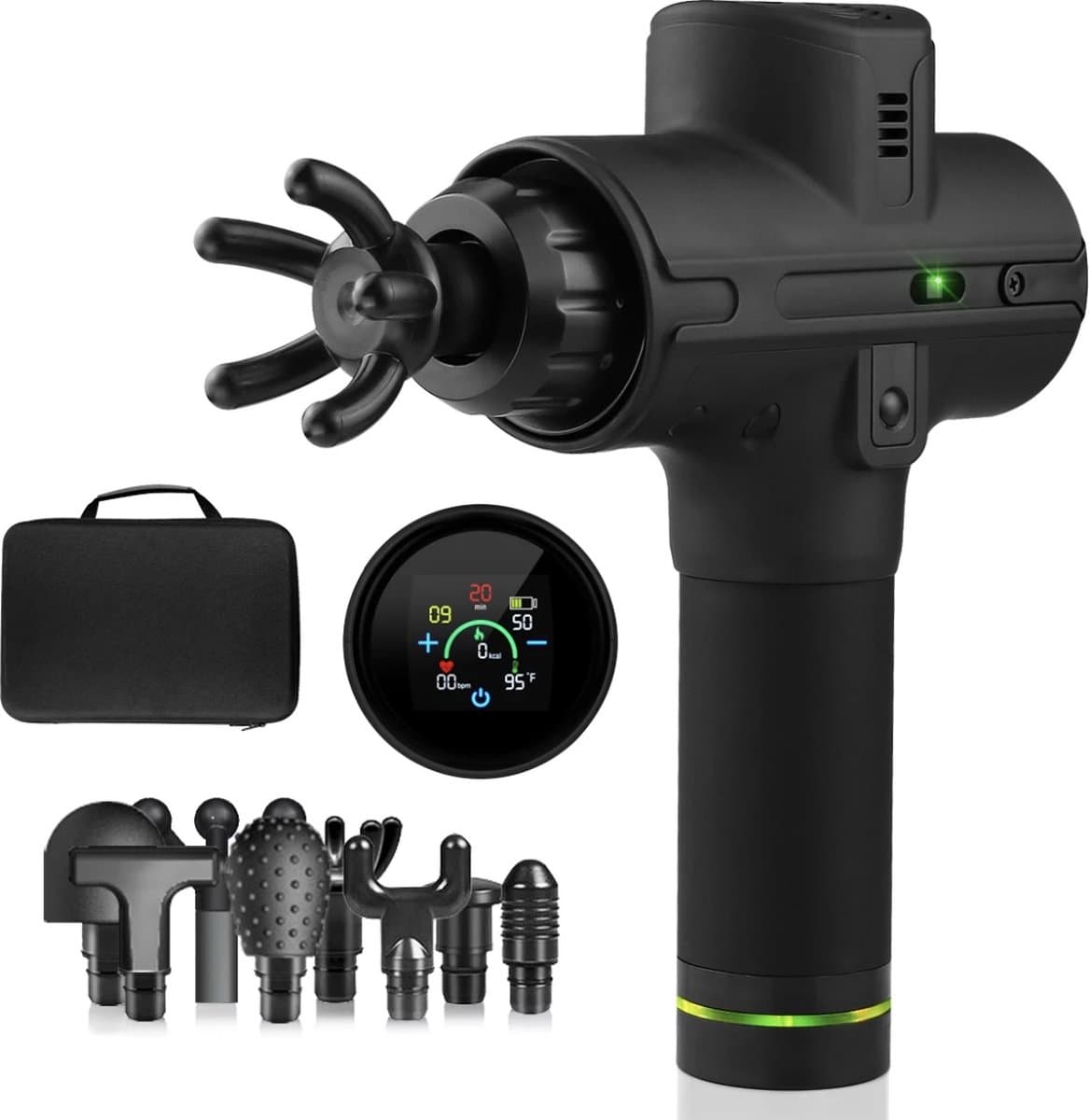MUSCLE&FIT massage gun - 9 massage standen - met travelcase — afbeelding 1