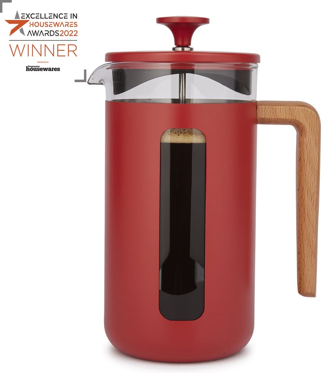 La Cafetière Cafetiere Pisa RVS / Rood - 1 liter / 7 kops — afbeelding 1