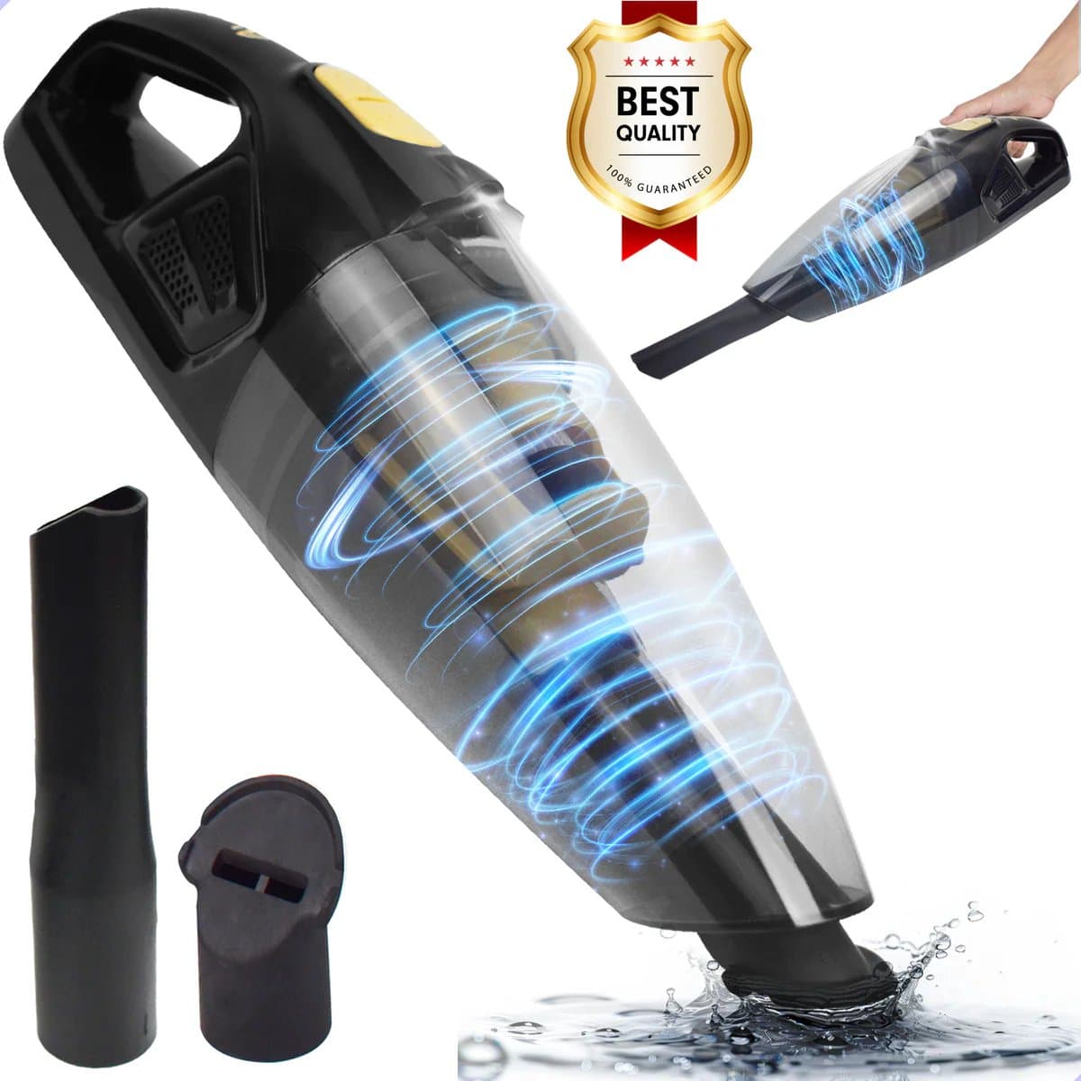 AG360 Handstofzuiger Kruimeldief - Deep Purple - Stil - Snoerloos - Extreem Krachtige Kruimelzuiger Draadloos - Waterzuigend - 100W Krachtige Zuigkracht - Voor Thuis & Auto - HEPA filter - Compact - Geschikt voor Huisdierharen — afbeelding 1