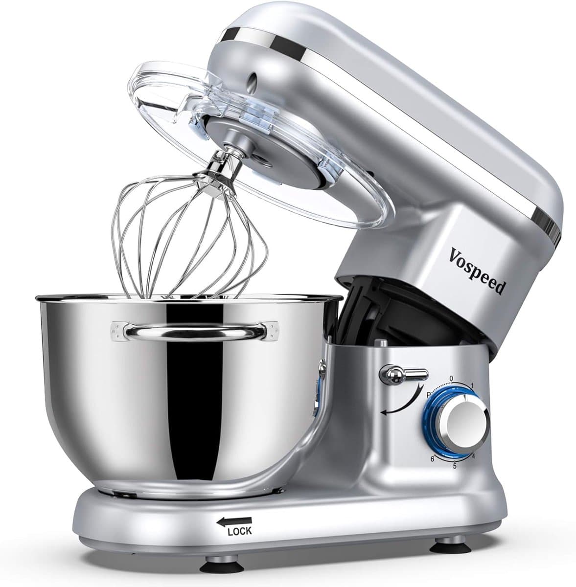 Krachtige 1500W Keukenmachine met 6 Snelheden en 6.2QT Kom voor Bakken — afbeelding 1