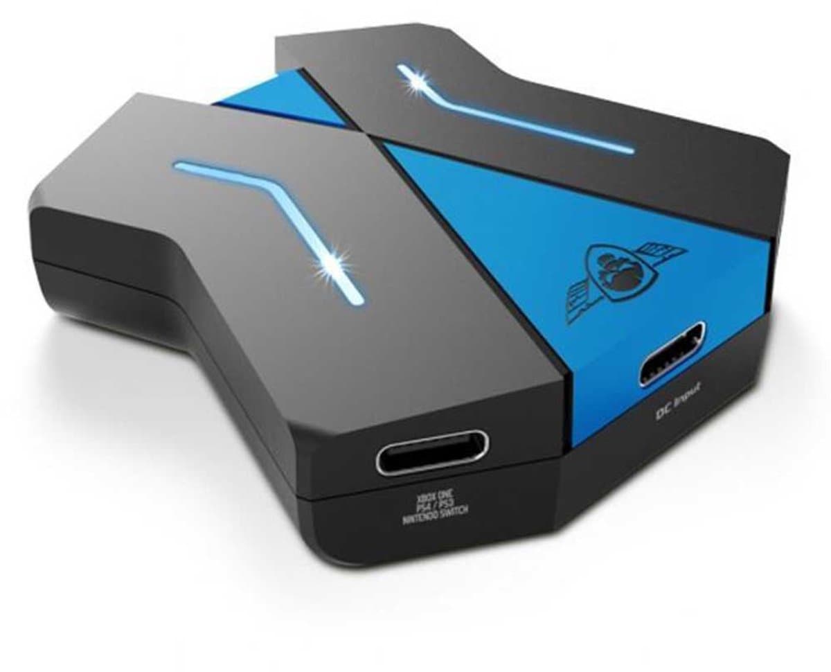 Spirit of Gamer Converter – Converter muis – Geschikt voor PS4, PS3, Xbox One, Nintendo Switch – Compatibel met verschillende Consoles – ideaal voor FPS-spellen – geschikt voor elke muis en keyboard – Zwart/Blauw — afbeelding 1