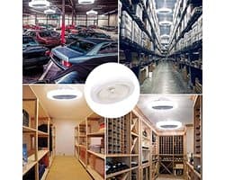 Moderne Inbouw Ceiling Fan met Verlichting 36W voor Binnengebruik - Mini Ventilator met LED Lamp voor Slaapkamer, Woonkamer en Keuken
