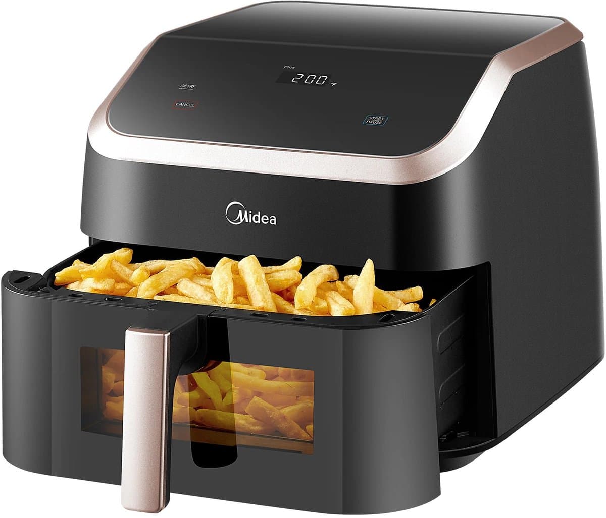 Midea - Airfryer - Heteluchtfriteuse - Airfryer oven - Gezond frituren - Airfryer xxl - Frituren - Frituurpan - Vetarme Friteuse - Olievrije Friteuse - Multifunctionele heteluchtoven - Mini-oven - Patatoven - Snackoven - Luchtoven - Turbo-oven — afbeelding 1