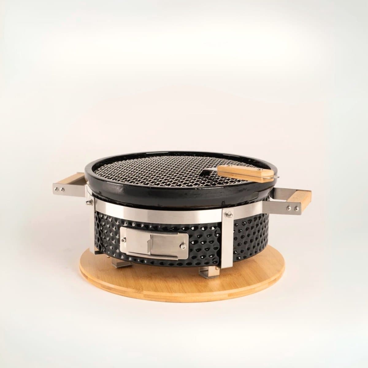 LIVIN' Ronde Shichirin BBQ - Barbecue - Tafelgrill - Hibachi - Japanse BBQ Grill - Keramische Japanese Yakitori Grill - Geschikt Voor Binchotan Houtskool - 2 t/m 6 Personen - Grilldoorsnede 29.8 cm — afbeelding 1