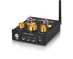 Bluetooth 5.0 Hi-Fi Versterker met GE5654 Buizen - Draadloze USB DAC voor Hoofdtelefoons
