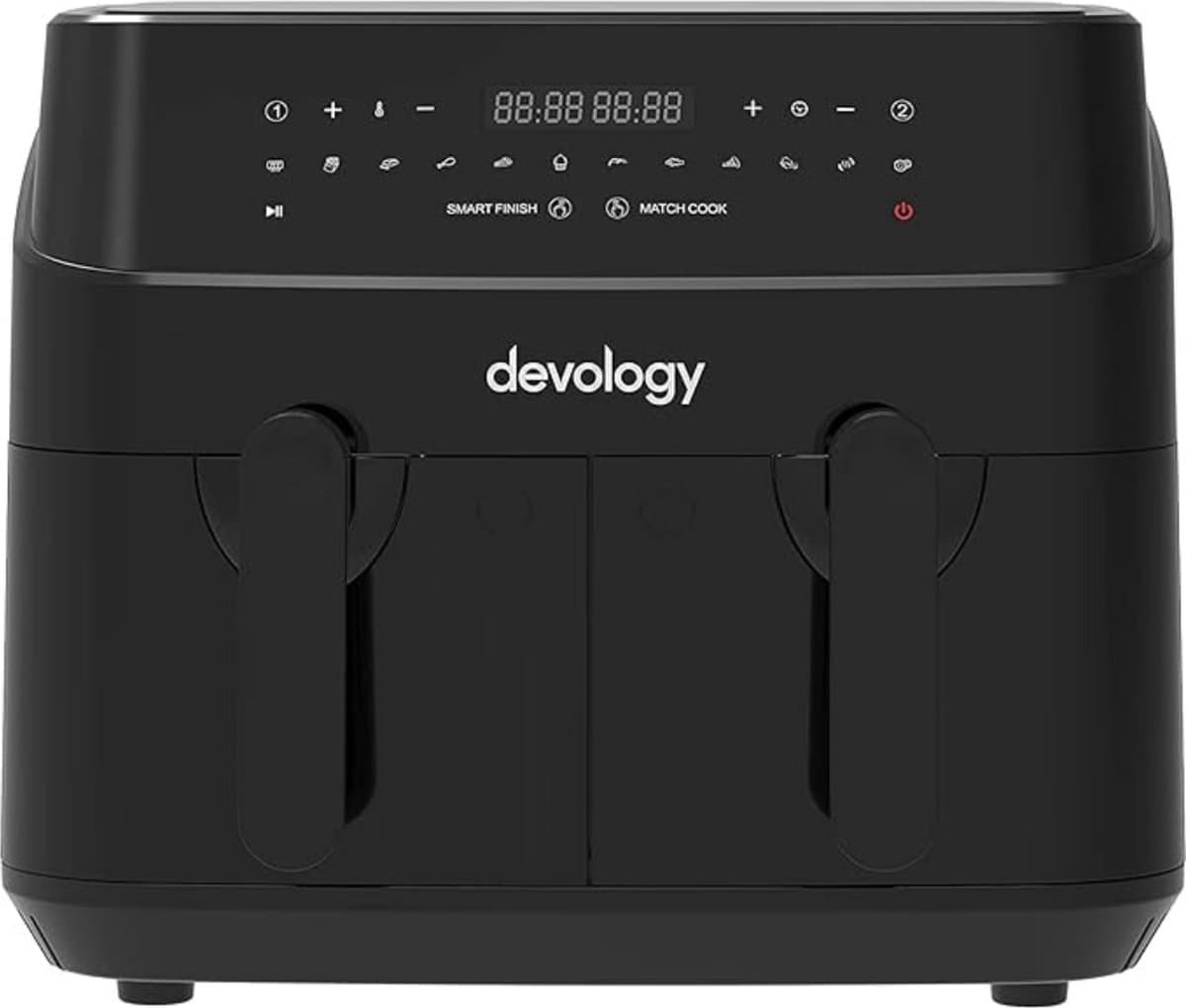 Dubbele Airfryer – XXL Heteluchtfriteuse – Onafhankelijke Kookzones – 12 Kookprogramma’s – LED-Display — afbeelding 1