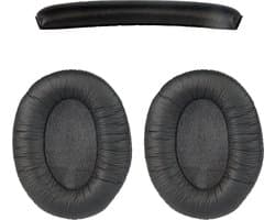 Somstyle Oorkussens Met Hoofdband Set Geschikt Voor Sennheiser HD202, HD202S, HD212, HD437, HD447, HD457, HD497 - Zacht Schuim - Kunstleer - Zwart
