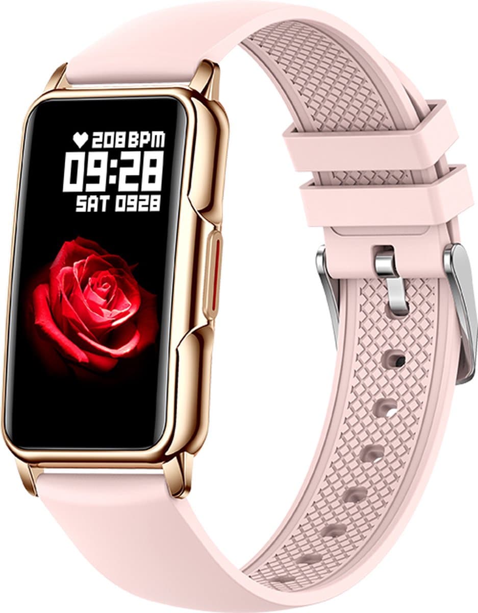 Kiraal Livery - Schitterende Activity Tracker - Stijlvol - Android & iOS - Siliconen - Roze — afbeelding 1