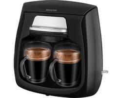 Sencor SCE 2100BK koffiezetapparaat - inclusief twee dubbelwandige koffieglazen - filterkoffie - 0,3 liter - zwart