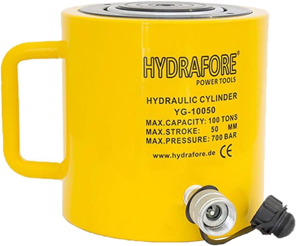 Krachtige Enkelwerkende Hydraulische Cilinder 100 Ton - 50 mm Slag — afbeelding 1