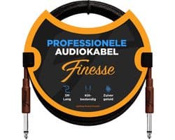 Finesse Gitaarkabel PRO - 300 cm - Jack 6.35mm - Audio Kabel - Instrumentkabel - Gitaar Kabel