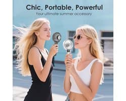 Mini Ventilator - Doorzichtig, USB Oplaadbaar, Lichtgewicht, 3 Snelheden voor Buiten en Reizen