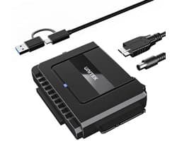 SATA naar USB harde schijf adapter - Externe lezer voor 2,5/3,5 inch HDD/SSD met USB C datakabel