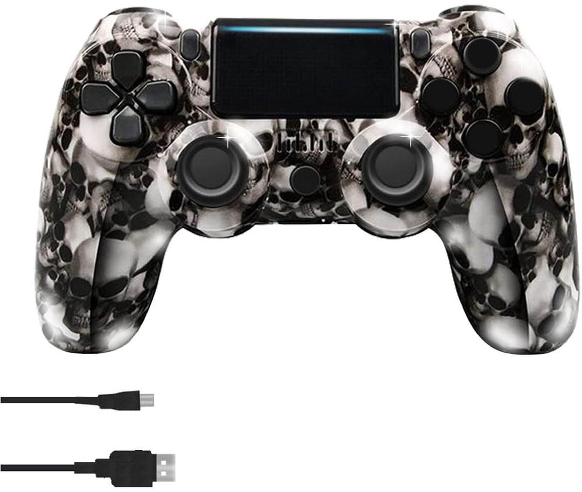 Namajunas - Draadloze Controller geschikt voor PS4/Pro/Slim/PC - Bluetooth gamepad - Geschikt voor Playstation 4 -Zes-assige sensor - LED-lichtbalk en touchscreen-functionaliteit - Audio Jack Input - Gaming Accesoires — afbeelding 1